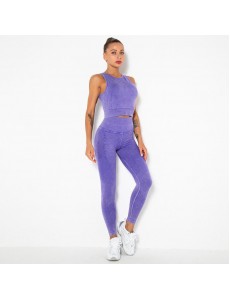HOT Sale 6 colors Fashion Modern Breathable Workout Clothing Popular Women Active Wear seamless Yoga Set hygroscopic