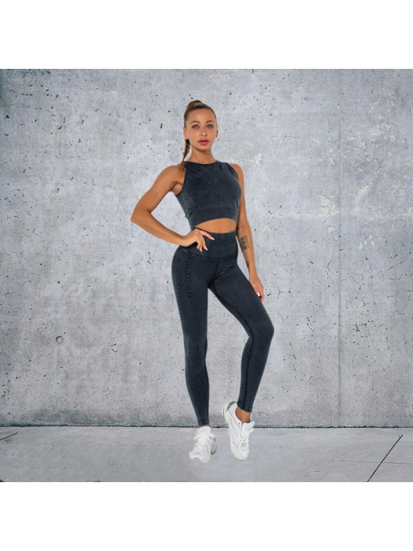HOT Sale 6 colors Fashion Modern Breathable Workout Clothing Popular Women Active Wear seamless Yoga Set hygroscopic