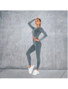 Fashion Modern Breathable Workout Clothing Women Active Wear Yoga Set 6 colors Long sleeve