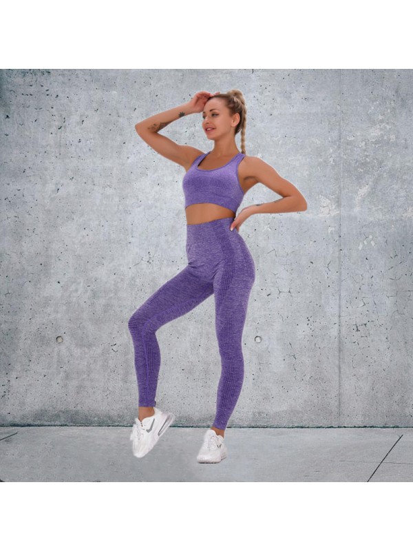 Fashion Modern Breathable Workout Clothing Women Active Wear Yoga Set 7 colors