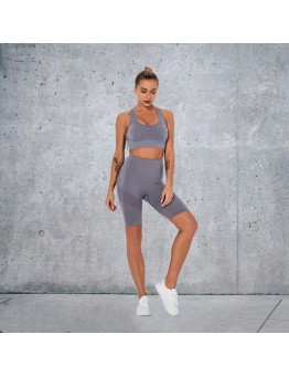 HOT 6 colors Fashion Modern Breathable Workout Clothing Women Active Wear Yoga Set hygroscopic and sweat releasing