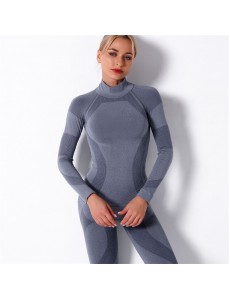 Hot Sale 5 colors Factory Wholesale Women Seamless Bandeau Strapless Girl Sexy long sleeve Popular fitness
