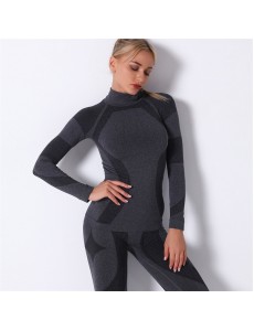 Hot Sale 5 colors Factory Wholesale Women Seamless Bandeau Strapless Girl Sexy long sleeve Popular fitness