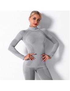 Hot Sale 5 colors Factory Wholesale Women Seamless Bandeau Strapless Girl Sexy long sleeve Popular fitness