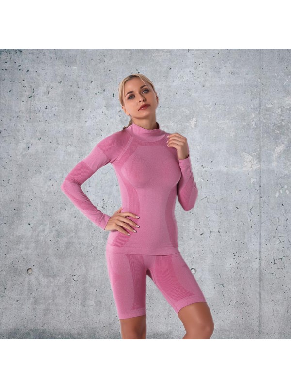 NEW 5 colors Fashion Modern Breathable Workout Clothing Women Active Wear seamless Yoga Set hygroscopic fitness