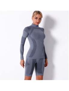 NEW 5 colors Fashion Modern Breathable Workout Clothing Women Active Wear seamless Yoga Set hygroscopic fitness