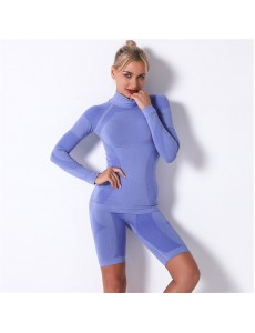 NEW 5 colors Fashion Modern Breathable Workout Clothing Women Active Wear seamless Yoga Set hygroscopic fitness
