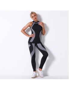 Popular 5 colors Fashion Modern Breathable Workout Clothing Women Active Wear Yoga Set hygroscopic fitness