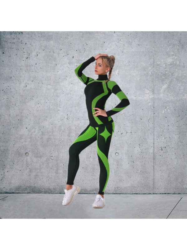 NEW 5 colors Fashion Modern Breathable Workout Clothing Women Active Wear Yoga Set hygroscopic and sweat releasing