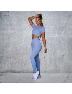 Fashion Modern Breathable Workout Clothing Women Active Wear Leggings Yoga Pants 8 colors Short sleeve