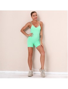 Fashion Modern Breathable Workout Clothing Women Active Wear Leggings Yoga Pants 7 colors Jumpsuit suspender Yoga suit