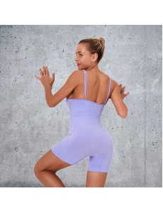 Fashion Modern Breathable Workout Clothing Women Active Wear Leggings Yoga Pants 7 colors Jumpsuit suspender Yoga suit
