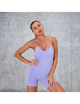 Fashion Modern Breathable Workout Clothing Women Active Wear Leggings Yoga Pants 7 colors Jumpsuit suspender Yoga suit