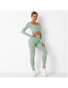 7 colors Fashion Modern Breathable Workout Clothing Women Active Wear Yoga Set hygroscopic and sweat releasing