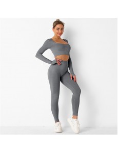 7 colors Fashion Modern Breathable Workout Clothing Women Active Wear Yoga Set hygroscopic and sweat releasing