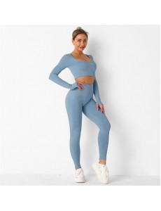 7 colors Fashion Modern Breathable Workout Clothing Women Active Wear Yoga Set hygroscopic and sweat releasing