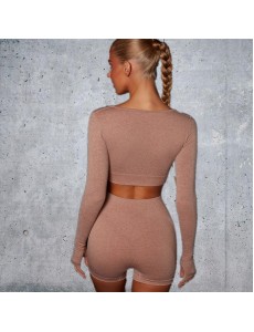 NEW 7 colors Fashion Modern Breathable Workout Clothing Women Active Wear seamless Yoga Set hygroscopic fitness