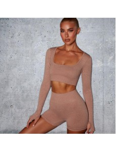 NEW 7 colors Fashion Modern Breathable Workout Clothing Women Active Wear seamless Yoga Set hygroscopic fitness